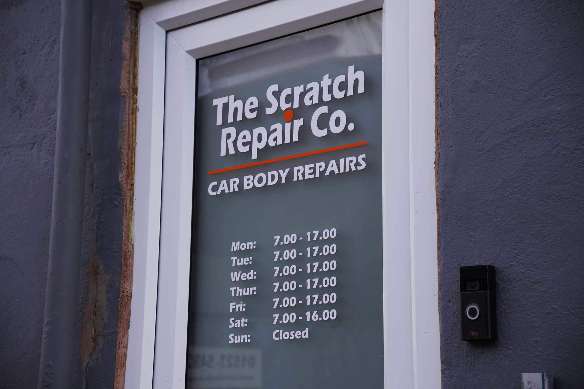 Door timetable opening times sign signage