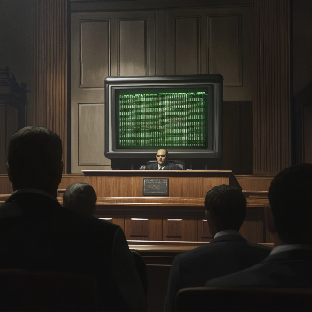 An AI judge making a decision over your job application as a developer.