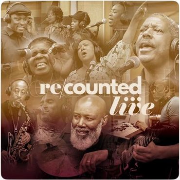 a cd cover for recounted live shows a variety of musicians