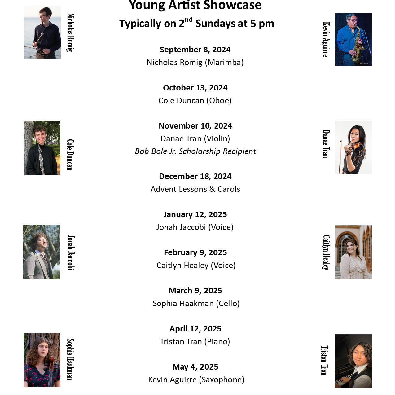 Evensong and Recital series at St. Boniface 2024 Full Calendar