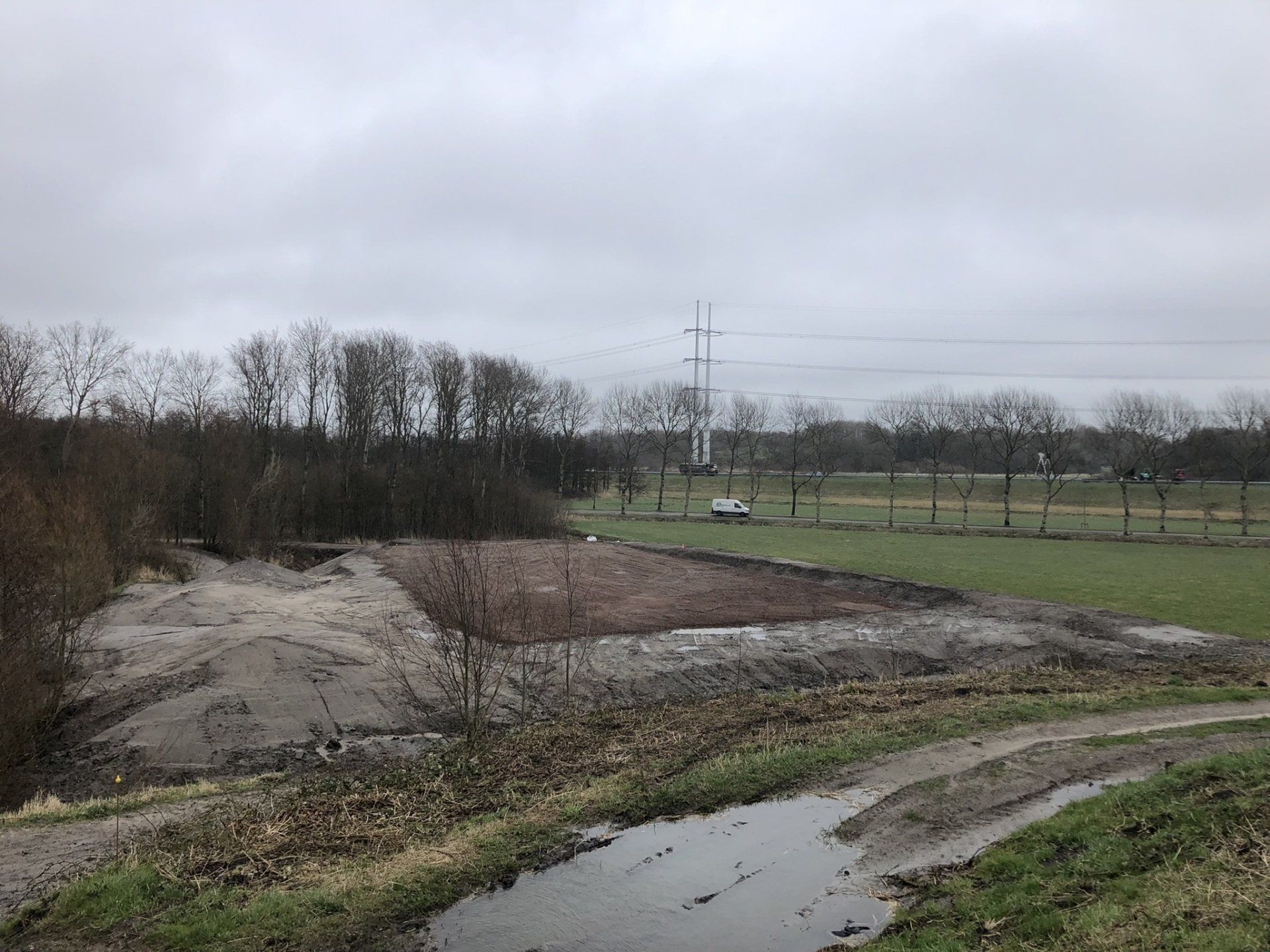 hergebruiksgronden met directe aanleg van het outdoorparcours volgens 3D model