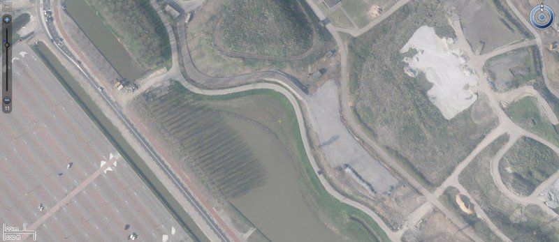 bovenafdichtingswerk van een vuilstort