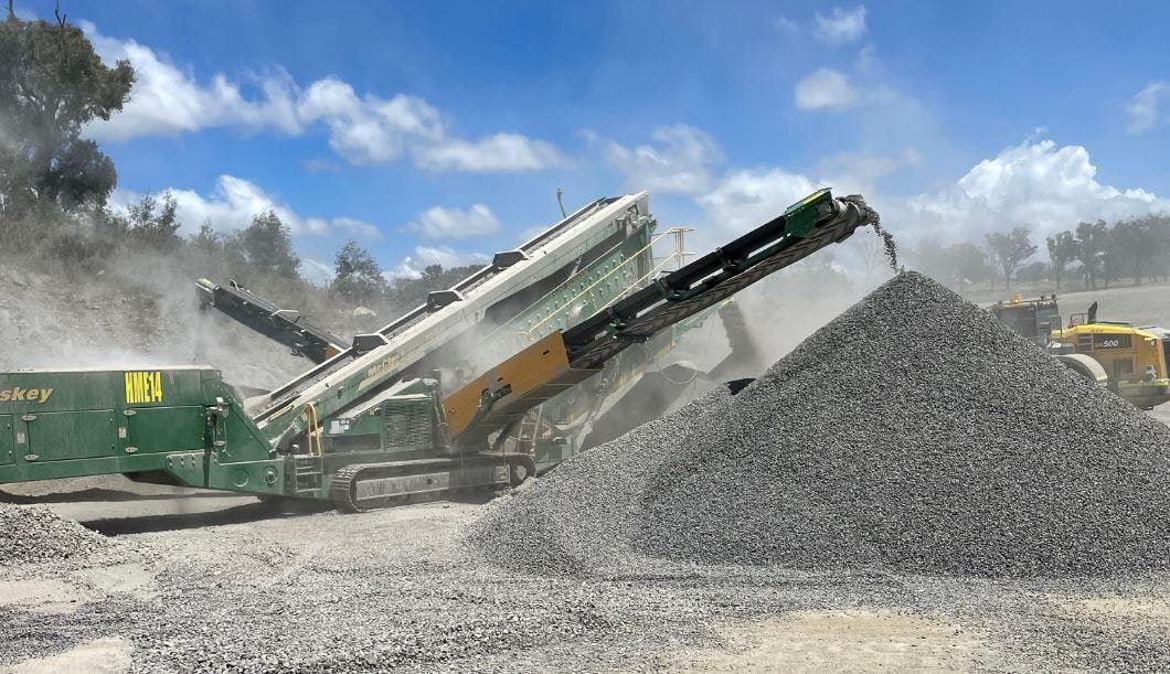 Mobile screening & aggregate sizing