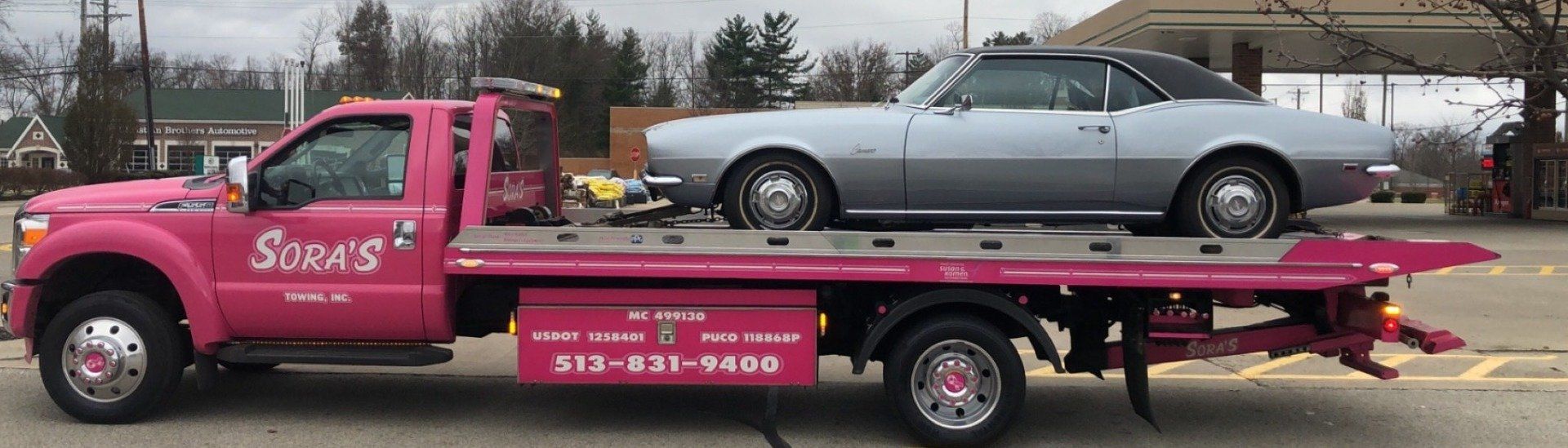 Pink Towing - Milford, OH - Sora’s Towing, Inc.