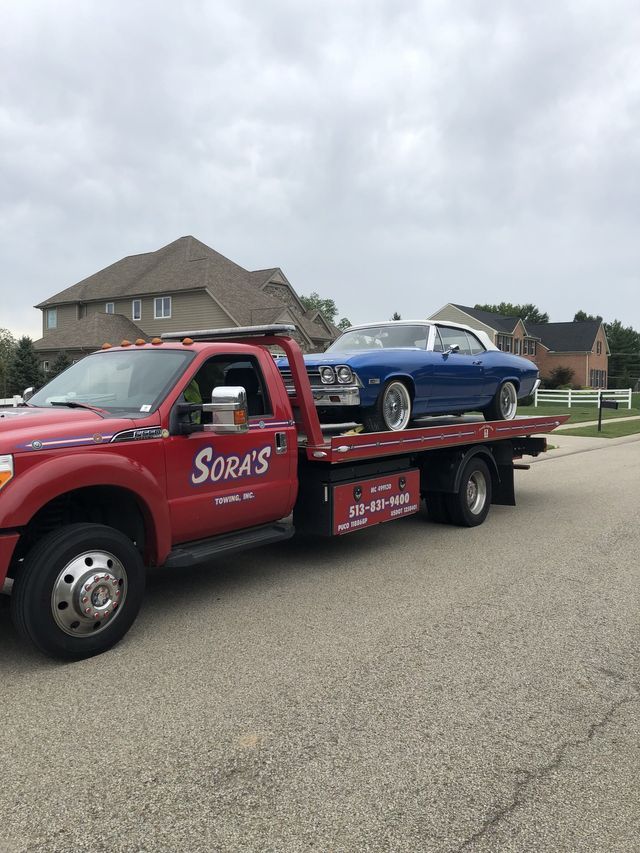 Navy Blue Car - Milford, OH - Sora’s Towing, Inc.