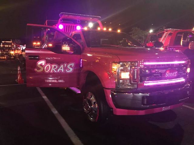 Pink Violet Light - Milford, OH - Sora’s Towing, Inc.