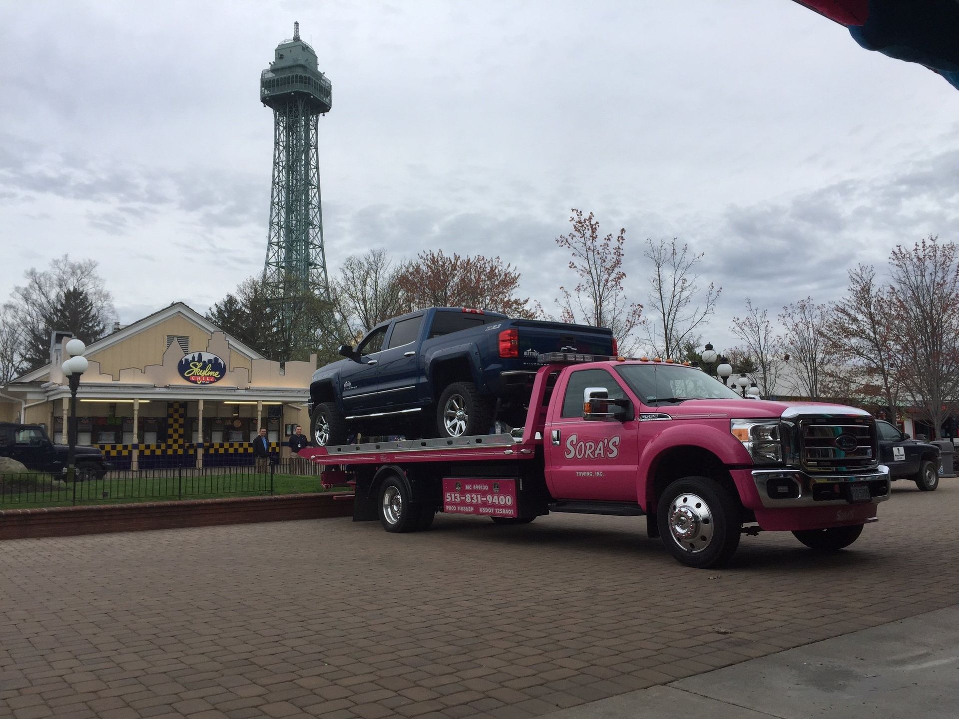 Tower On Background - Milford, OH - Sora’s Towing, Inc.