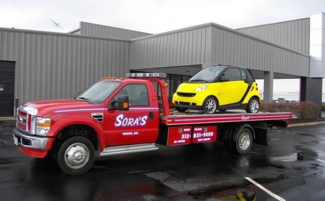 Black And Yellow Car - Milford, OH - Sora’s Towing, Inc.