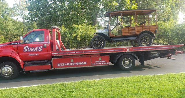 Mini Orange Truck - Milford, OH - Sora’s Towing, Inc.