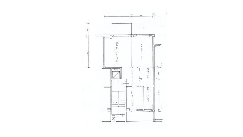 isure un disegno di una casa con i dettagli delle m