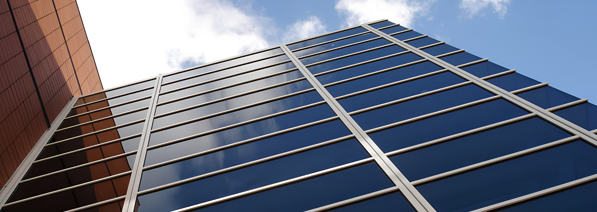 Picture of a curtain wall. Picture of a curtain wall.