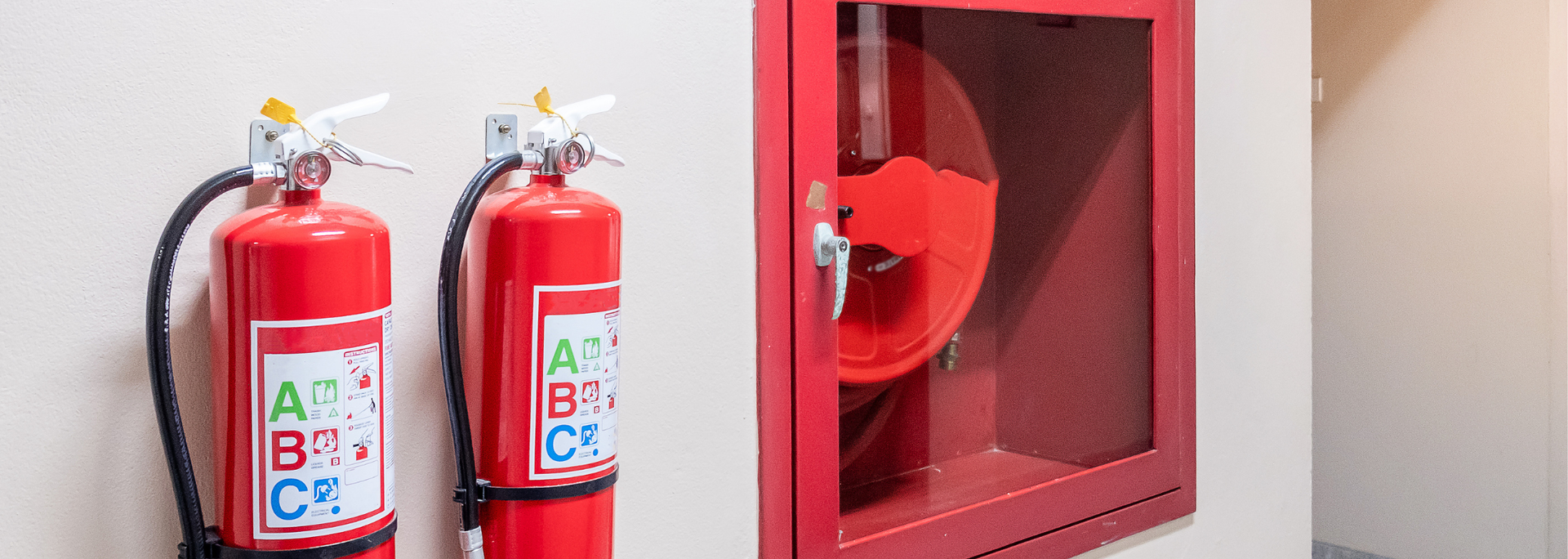 Picture of fire extinguishers. 