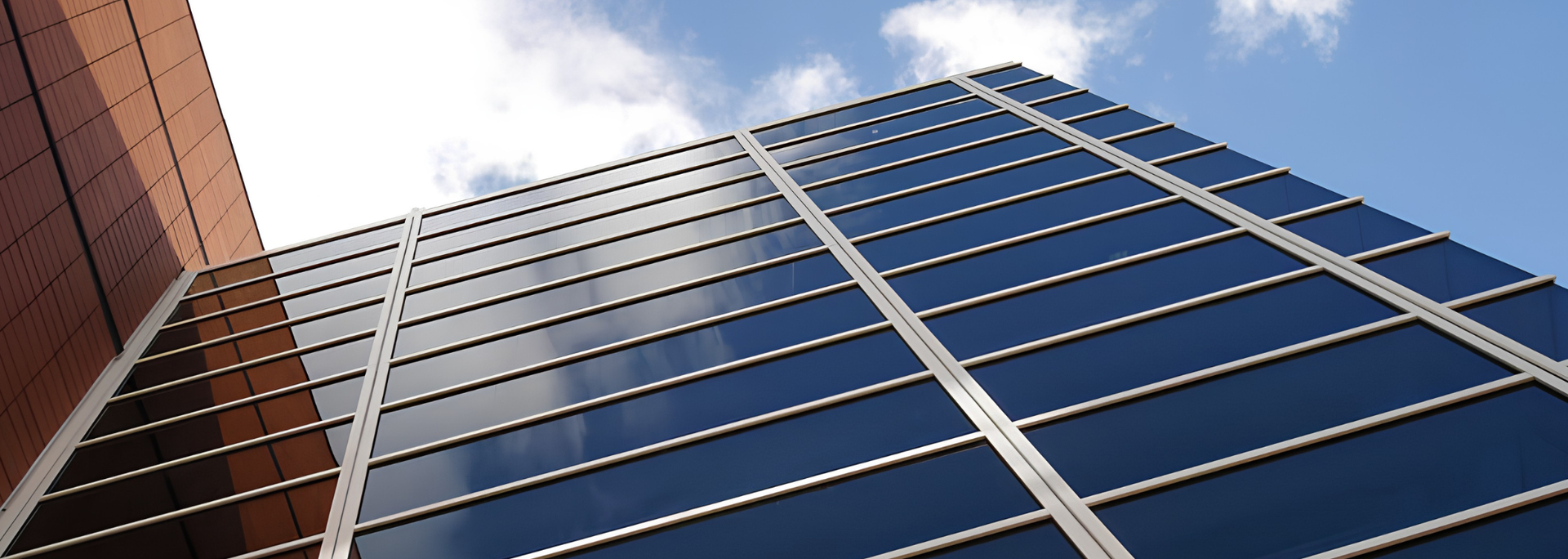 Picture of a curtain wall. 