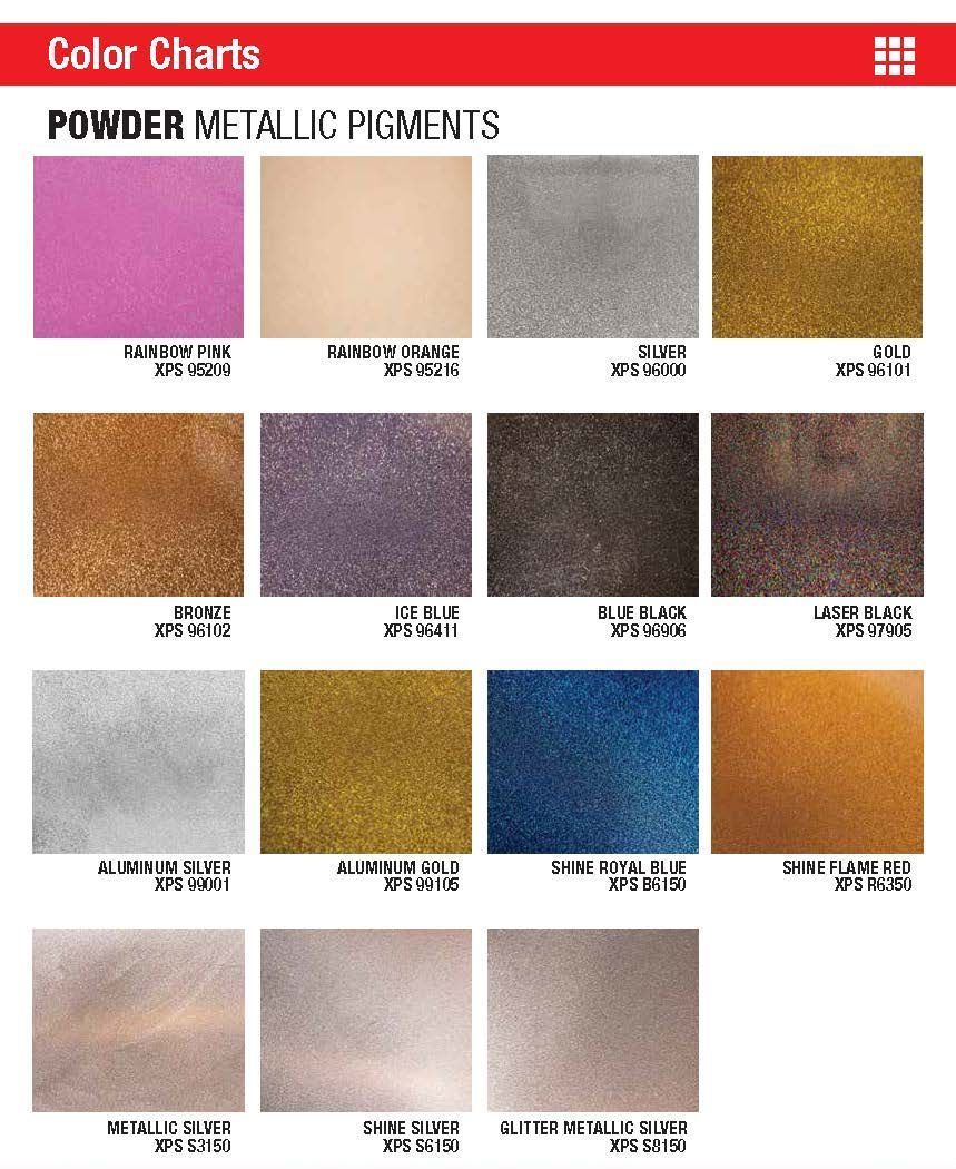 Color Chart of Powder Metallic Pigments Page 4 - Louisville, KY - Derby City Epoxy