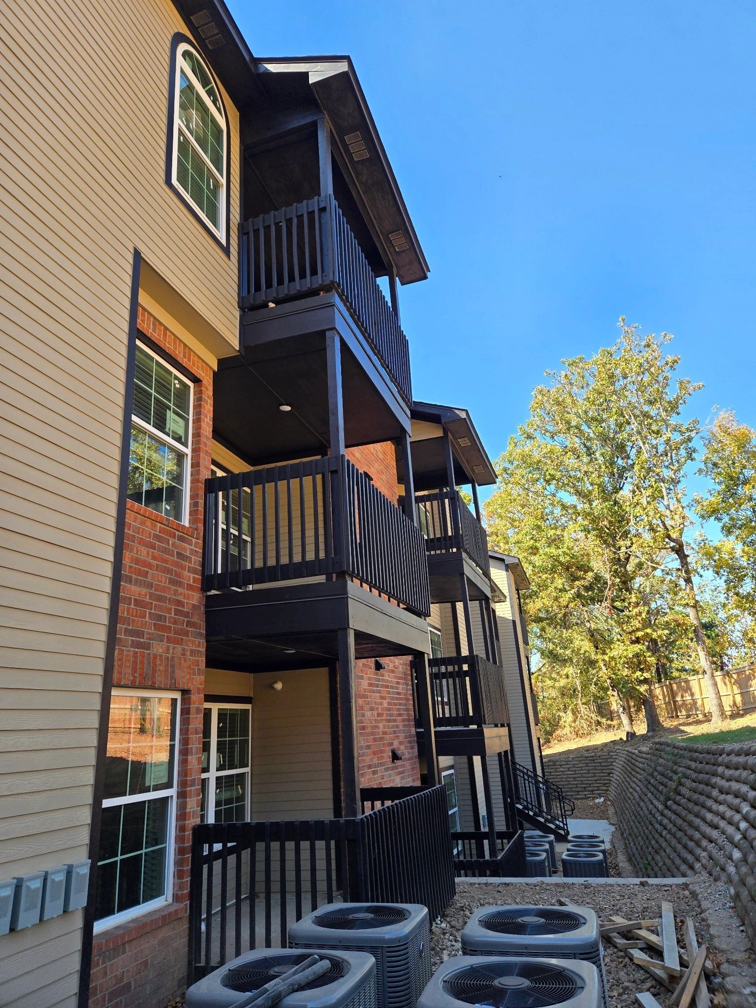 A building with a lot of windows and balconies
