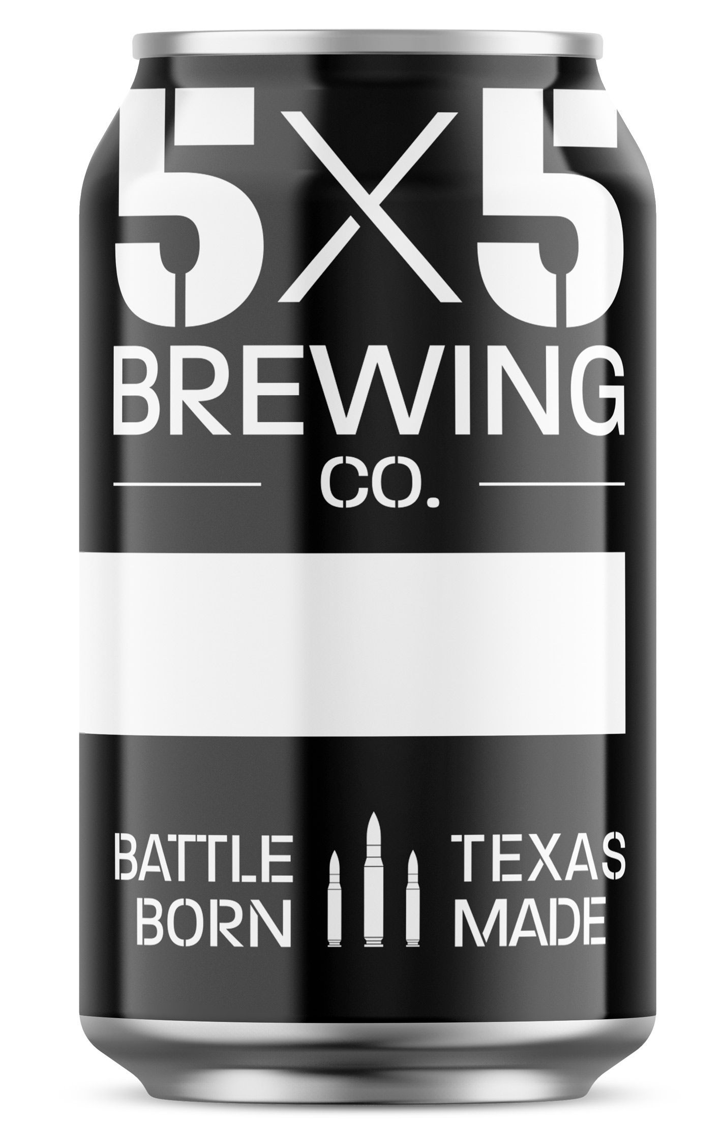 The 5x5 Brewing Generic beer can.