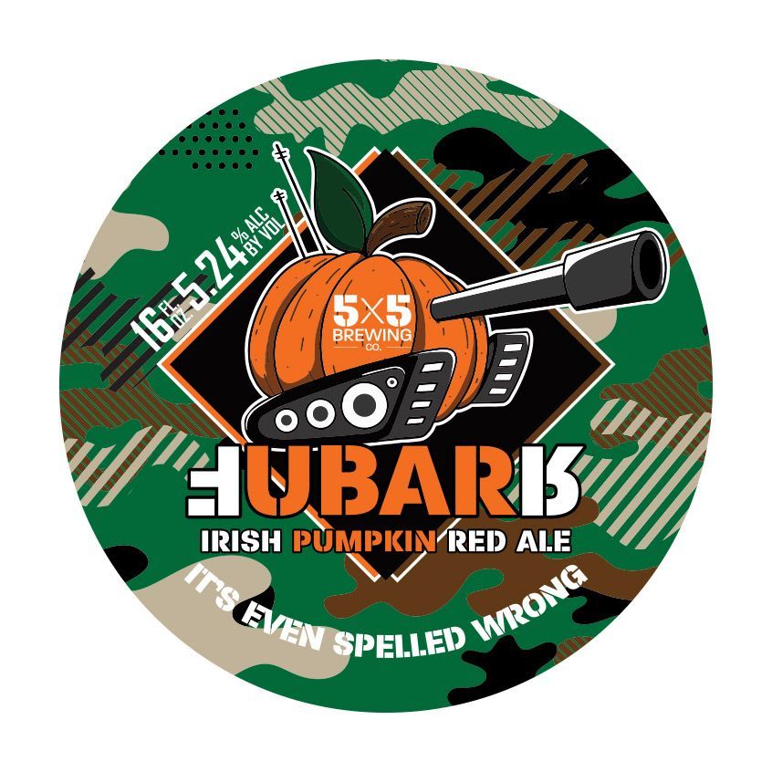 A label for a beer called Fubar irish pumpkin red ale.