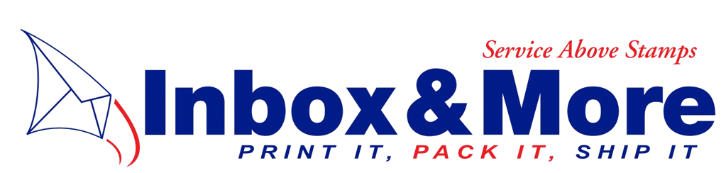 Logo for Inbox & More featuring a paper airplane icon and the tagline 