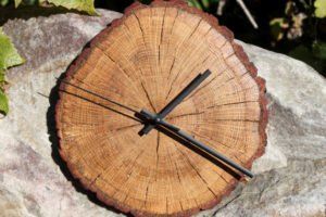 wood clock