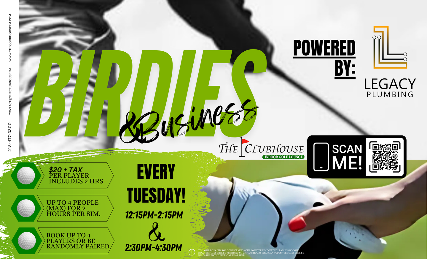 Golf simulator networking event in moorhead north dakota at the clubhouse indoor golf lounge