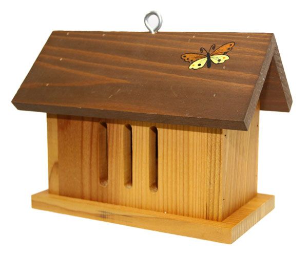 Wooden butterfly box with butterfly detailing