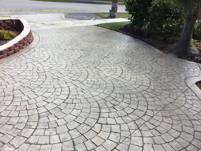 stamped concrete driveway Calgary