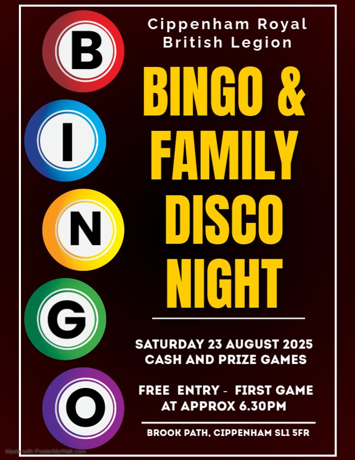 Bingo and Family Disco Night at the Cippenham Royal British Legion Club