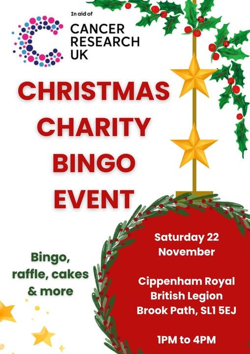 Christmas Bingo in aid of Cancer Research UK