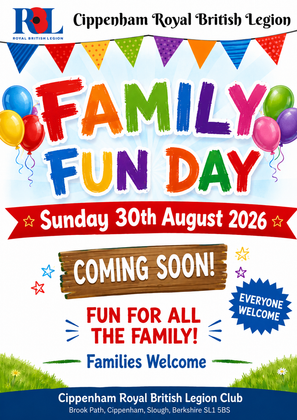 Family Fun Day, 30th August 2026 at the Cippenham Royal British Legion Club in Slough