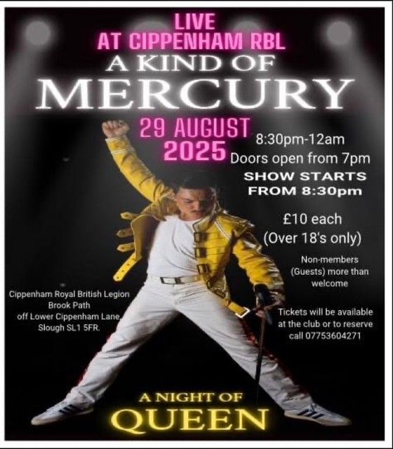 A kind of Mercury at the Cippenham Royal British Legion Club