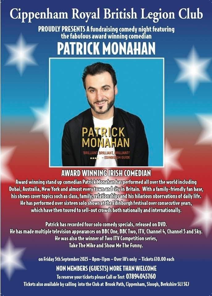 Patrick Monahan at the Cippenham Royal Briish Legion Club
