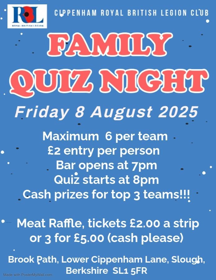 Friday 8th August Quiz Night 
