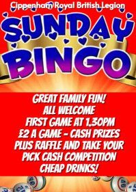 Whats on Bingo & Raffle, Weekly, on Thursday and Sunday
