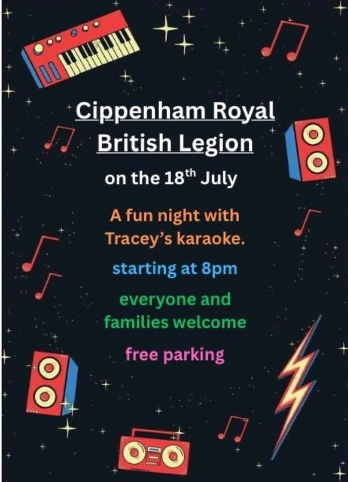 Karaoke Night at The Cippenham Royal British Legion Club Friday 18th July