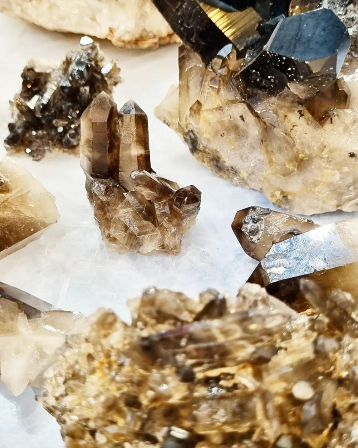 A Bunch of Different Types of Crystals on A Table