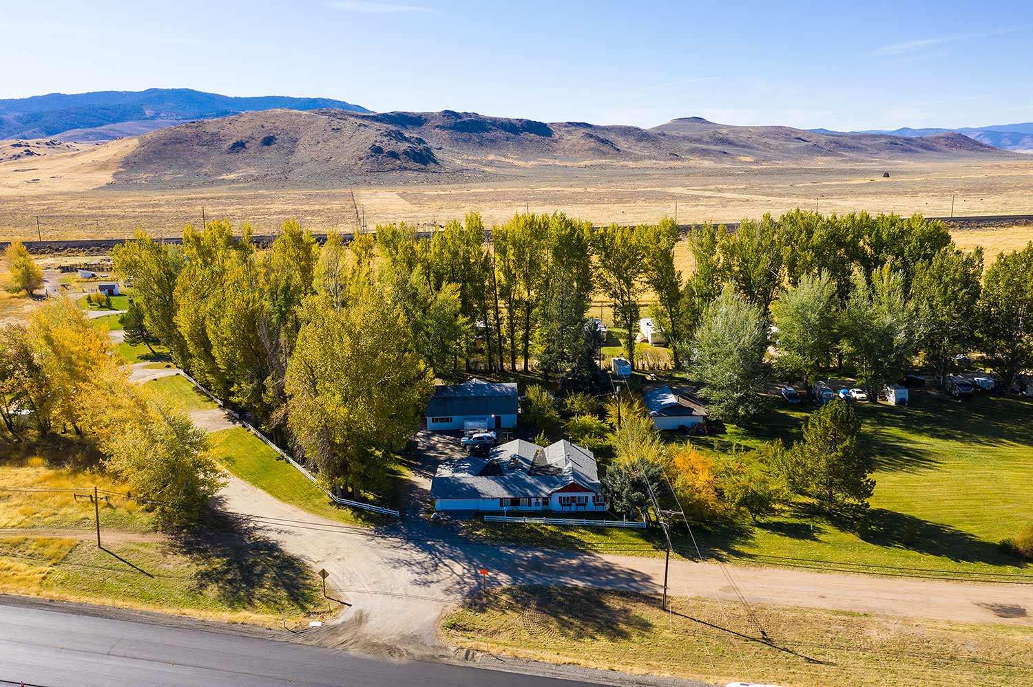 Aerial shot of Meadow Edge Park