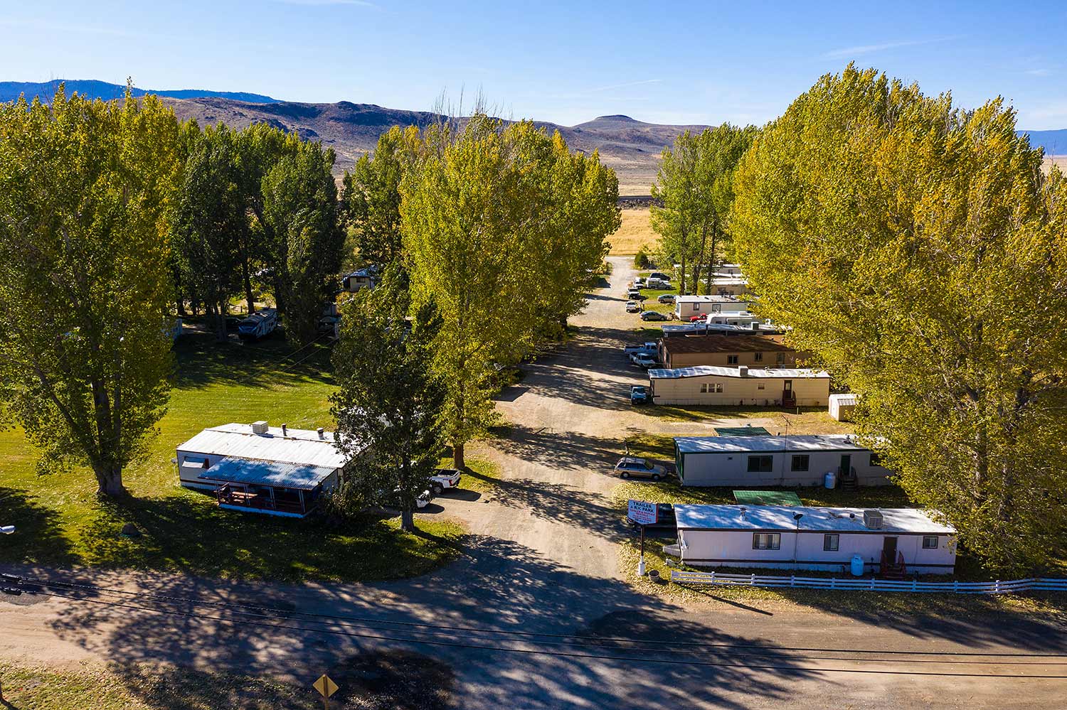 Aerial shot of Meadow Edge Park