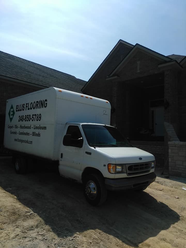 White box truck with 