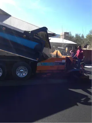 Man Checking Asphalt Vehicle — Sebastopol, CA — Gus Golobe Paving