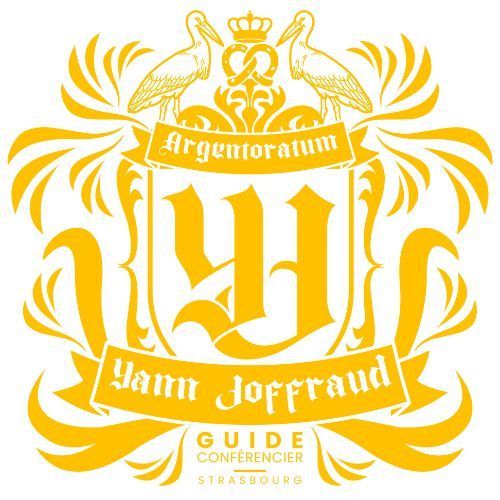 Logo Yann Joffraud Guide Strasbourg - Design Héraldique doré