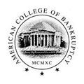 The logo of the American College of Bankruptcy featuring a building illustration and the Roman numeral MCMXC.