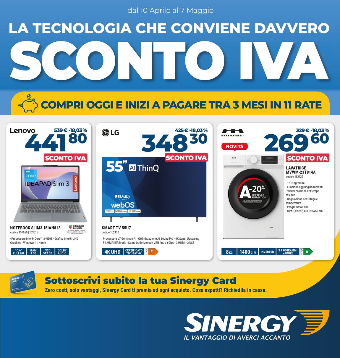 Scarica il Volantino con le offerte! Offerte Sinergy Grosseto