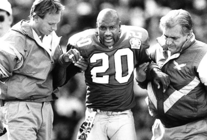 A football player with the number 20 on his jersey