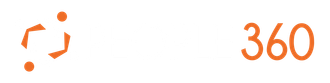 A white background with orange letters that say 360 on it.
