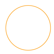 Blue circle overlaid with a gold crescent.