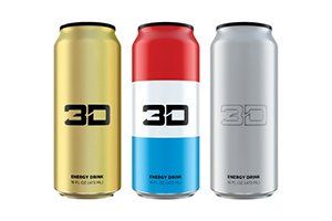 3D energy drink cans