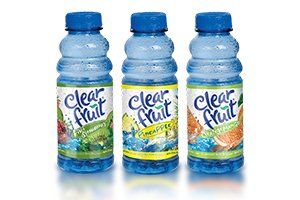 Clear fruit bottles