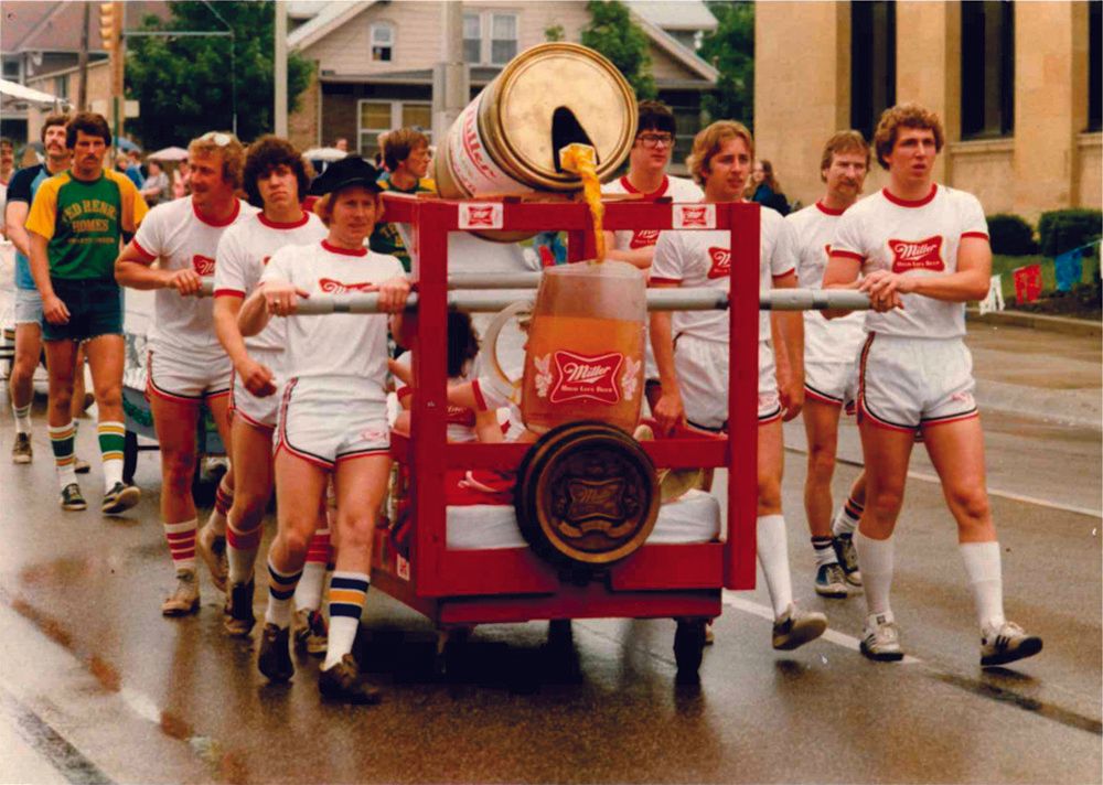 old photo of a parade