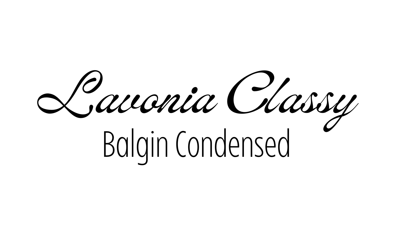 lavonia classy balgin condensed font combo