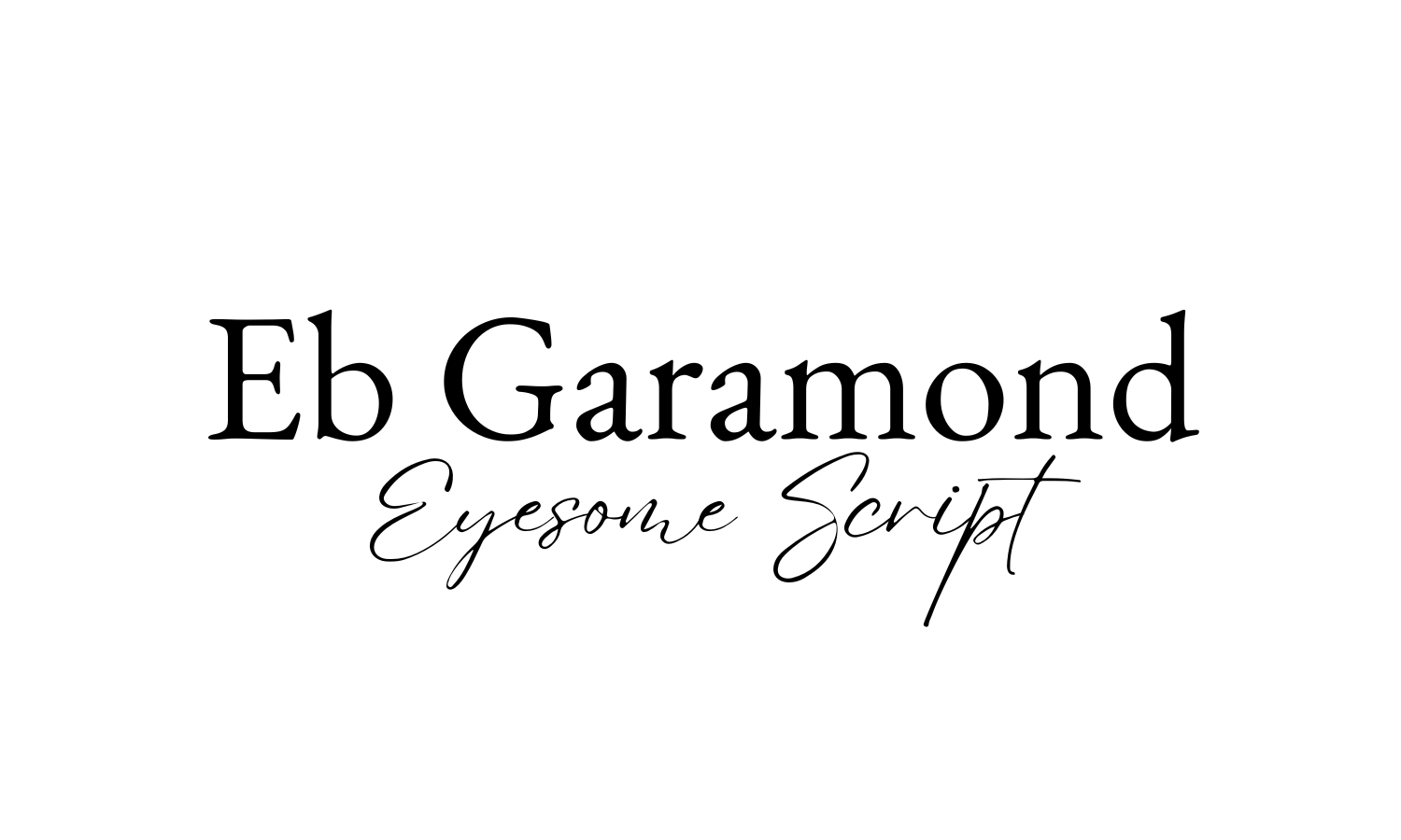 eb garamond eyesome script font combo